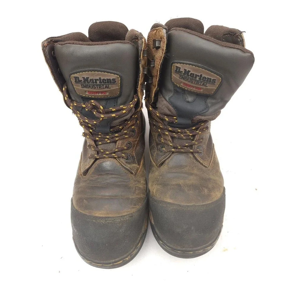 Dr. Martens Brown Industrial Comp Safety Toe Boots DM360 Men's US Sz 10